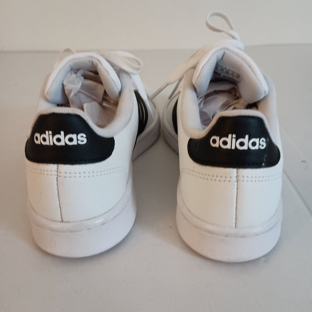 Adidas Grand Court White Sneakers w/ Black Stripes Women’s Size 8 - Picture 10 of 15